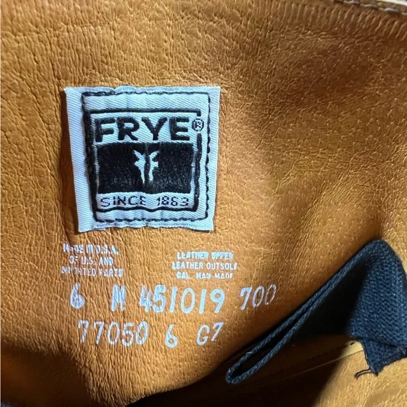 Vintage Frye Campus 14L Boots Women 6 M Brown Distressed Square Toe Western - Picture 8 of 9